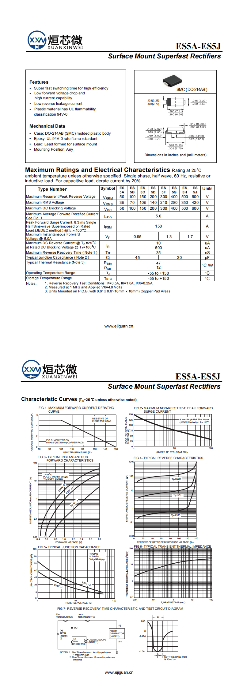 ES5G快恢復二極管