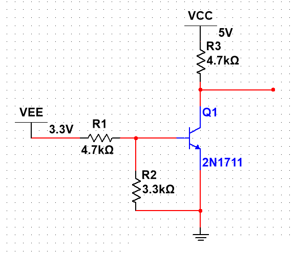 三極管電平轉換電路