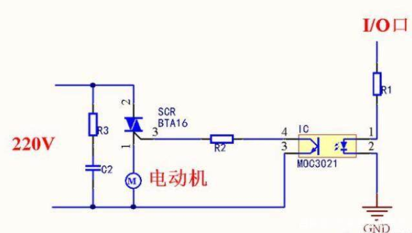 單片機控制220V交流電通斷電路