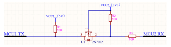 電平轉換電路 VDD和MCU之間串口通信