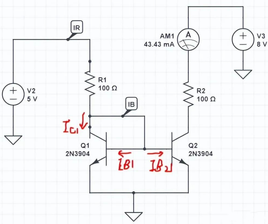 三極管應用電流鏡像電路