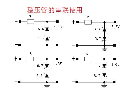 避免電路失效 穩壓二極管串聯使用